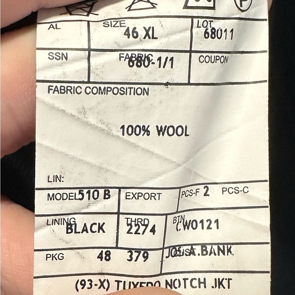 Joseph a Banks Tuxedo Jacket 46XL - Picture 3 of 3